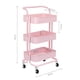 thumbnail image 2 of Carrito Organizador Multiusos Onof Onof CAMAA De Metalico 3 Niveles C/ Agarradera Color Rosa, 2 of 2