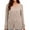 Khaki, variant on Women's V-Neck Sweater Cross Front Long Sleeve Loose Fit Knitwear for Fall (Wine, S)