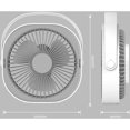 thumbnail image 2 of Ventilador de cuello portátil sin poste, ventilador personal manos libres con control de viento de 3 velocidades y recargable por USB para viajes, deportes, exteriores, batería de 1800 mAh, blanco-, 2 of 5