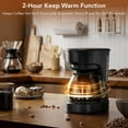 thumbnail image 5 of Moifoi 5-Cup Coffee Maker, Anti-Drip & Detachable Funnel, 0.75L, Black, 5 of 6