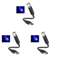 thumbnail image 1 of Noche para Coche Cielo Estrellado USB Ambiente Interior Coche Modificada Proyector Cielo Estrellado (azul), 1 of 7