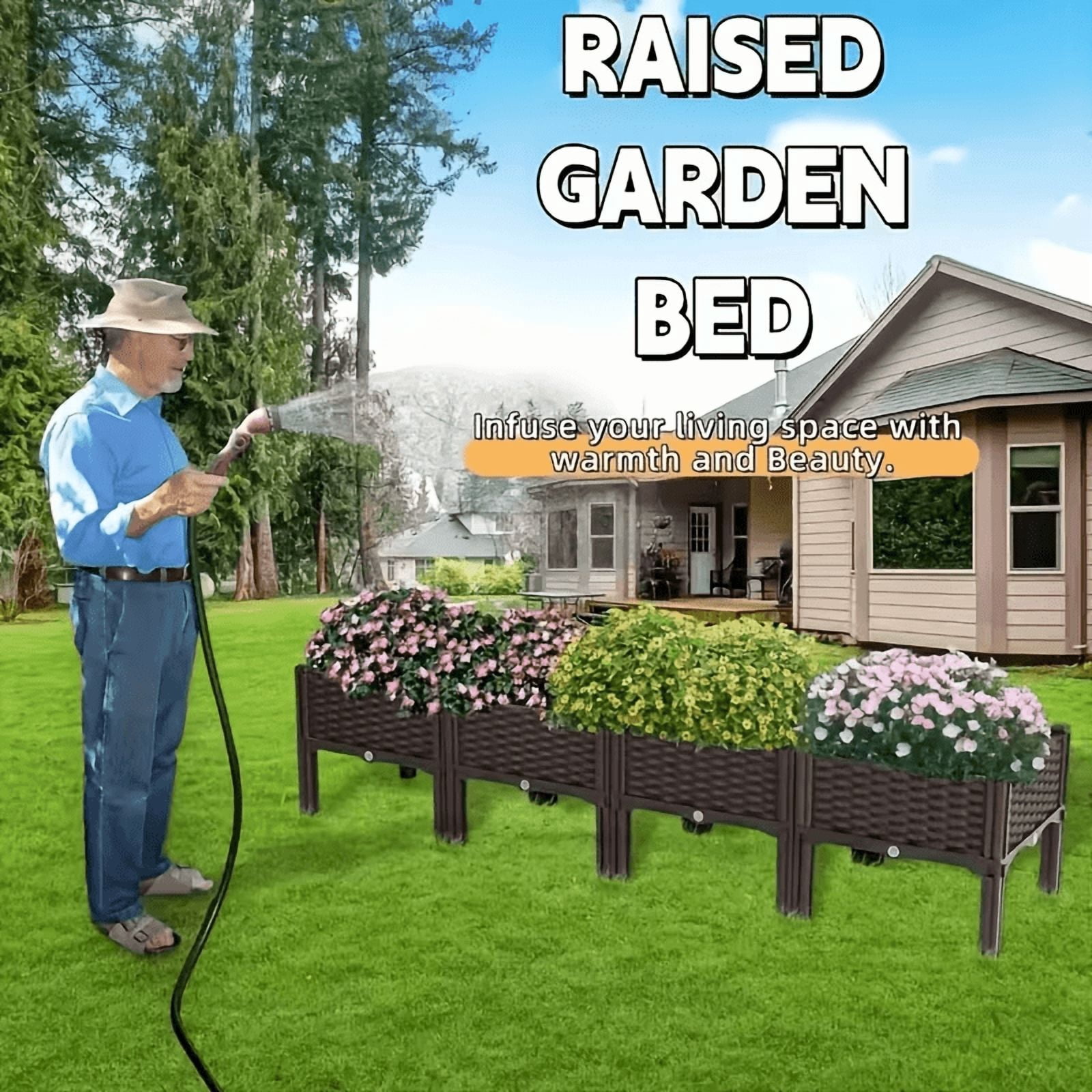 Raised Garden Bed with Legs,Outdoor Flower Planter Box for Vegetables & Herbs