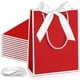 thumbnail image 1 of Bolsas de regalo Silkfly Thank You, 12 unidades, con asa de 23 x 18 x 8 cm, color rojo y blanco, 1 of 7