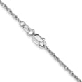 thumbnail image 4 of Auriga 14K White Gold 1.5mm Rope Chain Necklace 18inch for Women, 4 of 6