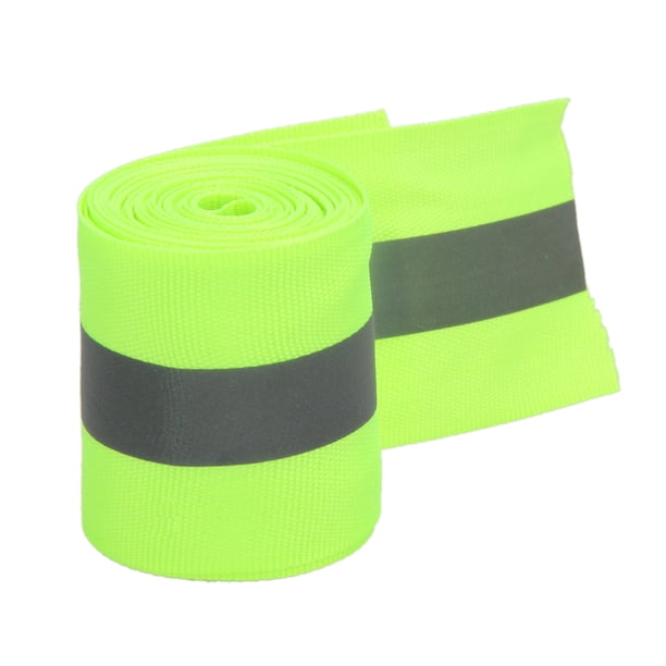 Cinta Reflectante Verde Lima para Coser en Material Tela Ajuste 2" 10 Pies