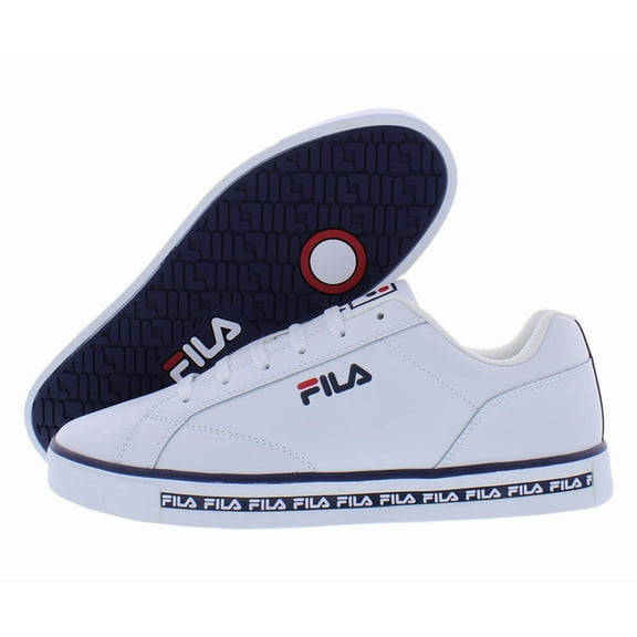 Fila Original Court Leather Mens Shoes Size 10, Color: White/Navy/Red