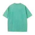 thumbnail image 4 of Men Printed Casual Sports Washed Distressed T-shirt Short Sleeve Round-neck Top Blouse, 4 of 5