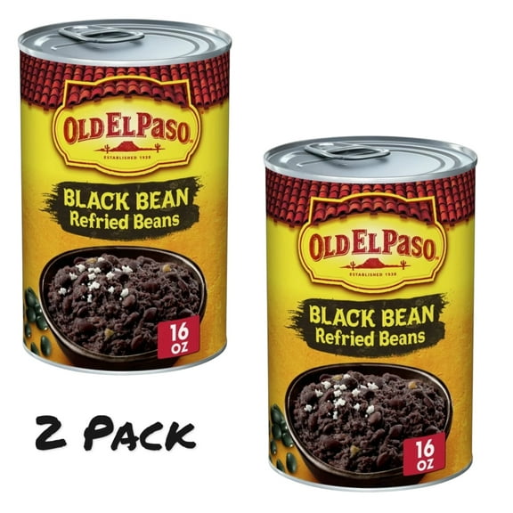 ( 2 Pack ) Old El Paso Black Bean Refried Beans, 16 oz.