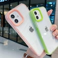 thumbnail image 3 of Compatible with iPhone Case,Cute Bumper Frame Drop Protection Not Yellowing Clear Soft Shockproof Cover Phone Case (White,iPhone 13), 3 of 8
