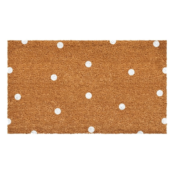 Calloway Mills 112181729 White Polka- Dots Doormat 17" x 29"