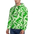 thumbnail image 3 of Daiia Green Lizard for Men's Fashion Hoodies & Sweatshirts with Kangaroo Pocket Hooded Sweatshirt Breathable & Moisture Wicking-3X-Large, 3 of 7