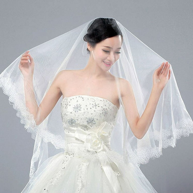 Wedding Lace Veils Cathedral Length Bride Bridal Accessories Long Veil With  Comb