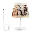 thumbnail image 2 of Elephant Lion Leopard Deer Desk Lamp LED Table Nightstand Lamps with 3 Color Temperatures for Home Bedroom Living Room Decor 6x11, 2 of 8