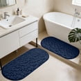 thumbnail image 6 of Memory Foam Bath Mat Set 2 Pack 47.2"x15.7" & 23.6"x15.7" | Super Absorbent Cobblestone Rugs Non-Slip Bathroom Mats | Machine Washable Polyester | Brown, Blue, Khaki, Black, Gray, 6 of 6