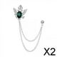 thumbnail image 1 of 2x Broche de Traje con Cadena para Hombre, Broche de Solapa, Joyería de Moda, Insignia, Broche de águila, Pin de Solapa para Esmoquin, Accesorios de R 2 piezas, 1 of 8