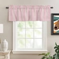 thumbnail image 2 of Pink Striped Kitchen Valances for Windows, Modern Simple Farmhouse Beige Vintage Bathroom Window Valances 60x18 Inch Rod Pocket Window Treatments Valance Curtains for Living Room Bedroom Decor, 2 of 9