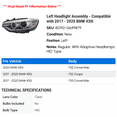 thumbnail image 2 of Left Headlight Assembly - Compatible with 2017 - 2020 BMW 430i 2018 2019, 2 of 2