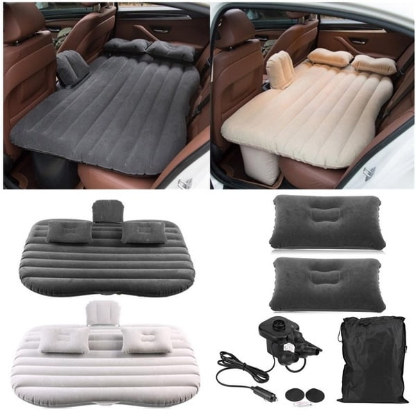 Car Inflatable Bed Back Seat Mattress Airbed Black for Rest Sleep Travel Camping 