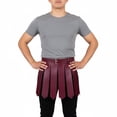 thumbnail image 5 of Jiibva Men's Gladiator Costume PU Leather Gladiator Kilt Skirt Punk Style Skirt Belt, 5 of 7