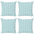 thumbnail image 1 of Ambesonne Rainbow Throw Pillow Cover 4 Pack, Simplistic Clouds, 24", Pale Blue Blue Violet, 1 of 2