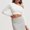 White, variant on Ahabrexf 1 Shoulder Top, Winter Solid Color Knitted Pullover Sweater with Short Twisted Style