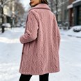 thumbnail image 4 of Yijfswar Cardigan for Women Hooded Long Fleece Jacket Button Down Outerwear, 4 of 5