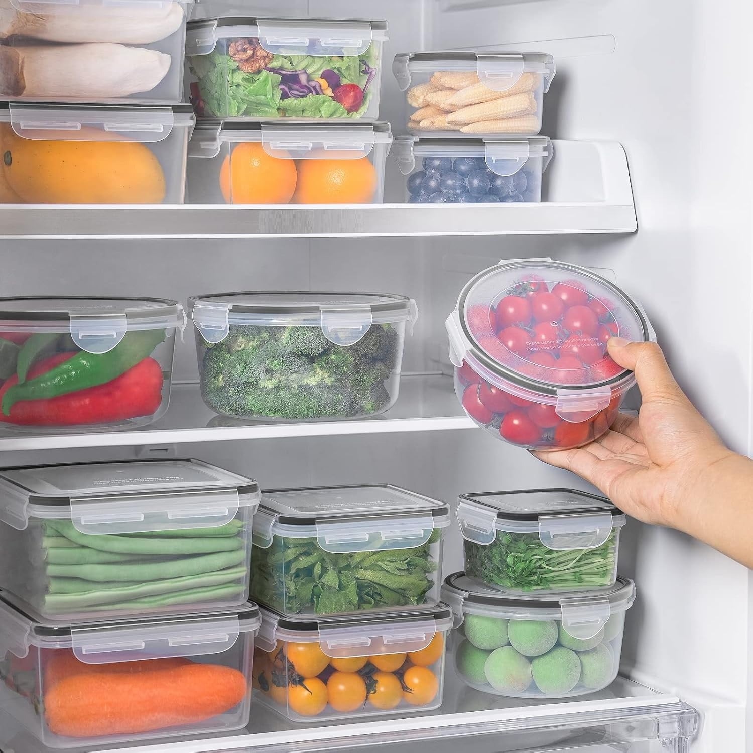 TAIMASI 48-Piece Plastic Food Storage Container Set photo 7