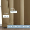 thumbnail image 6 of OVZME Taupe Blackout Curtains for Bedroom 72 Inch Length 2 Panels Set, Dual Rod Pocket Thermal Insulated Drapes for Living Room, 40W x 72L Inch, Taupe, 6 of 7