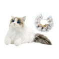 thumbnail image 4 of Realista Ragdoll gato Animal relleno gato muñeca simulación creativo compañero gato de peluche de juguete para niños niñas regalos de cumpleaños Bufanda gato caqui, 4 of 9