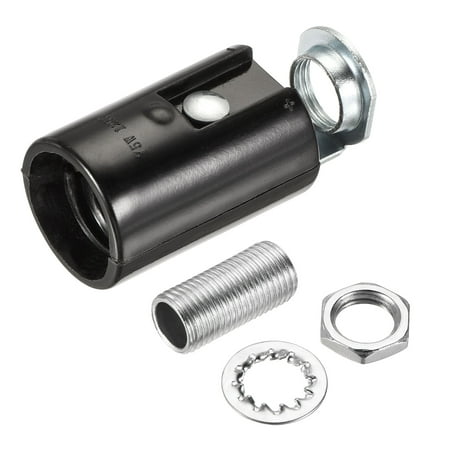 

Uxcell E14 Lamp Socket Candle Lamp Holders Chandelier E14 LED Bracket 21x43mm Black with M10 1/8IP Threaded Pack of 3