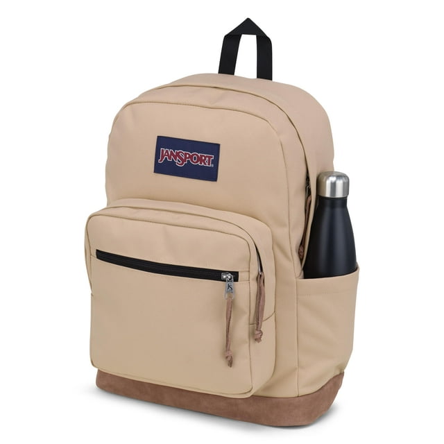 JanSport Right Pack Backpack - Durable Daypack with Padded 15" Laptop Sleeve, Spacious Main Compartment & Integrated Water Bottle Pocket - Travertine