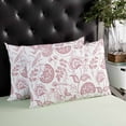 thumbnail image 4 of Boho Pink Floral Throw Pillow Cover 16 x 24 Inch Decorative Pillow Cover Vintage Farmhouse Paisley Plant Leaf Lumbar Pillowcase Seasonal Rectangle Cushion Case for Couch Sofa Bed Living Room, 4 of 7