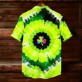 thumbnail image 6 of VgaVtl St Patricks Day Mens Plus Size Shirts Collared Short Sleeve Tops for Men Tie-Dye Leisure Vintage Green Vacation Shirts, 6 of 8