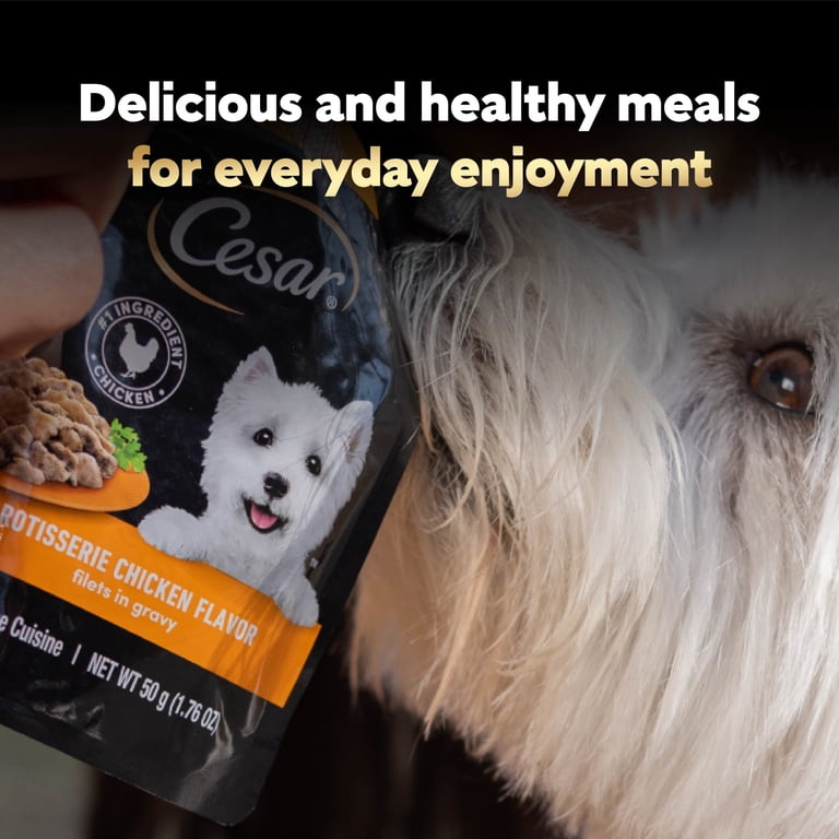 Cesar Filets in Gravy Variety Pack Wet Dog Food, 40 Mini-Pouches photo 7
