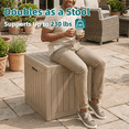 thumbnail image 2 of MINDYES 30 Gallon Resin Deck Box, Waterproof UV Resistant Outdoor Storage Box for Patio Garden, Beige, 2 of 8