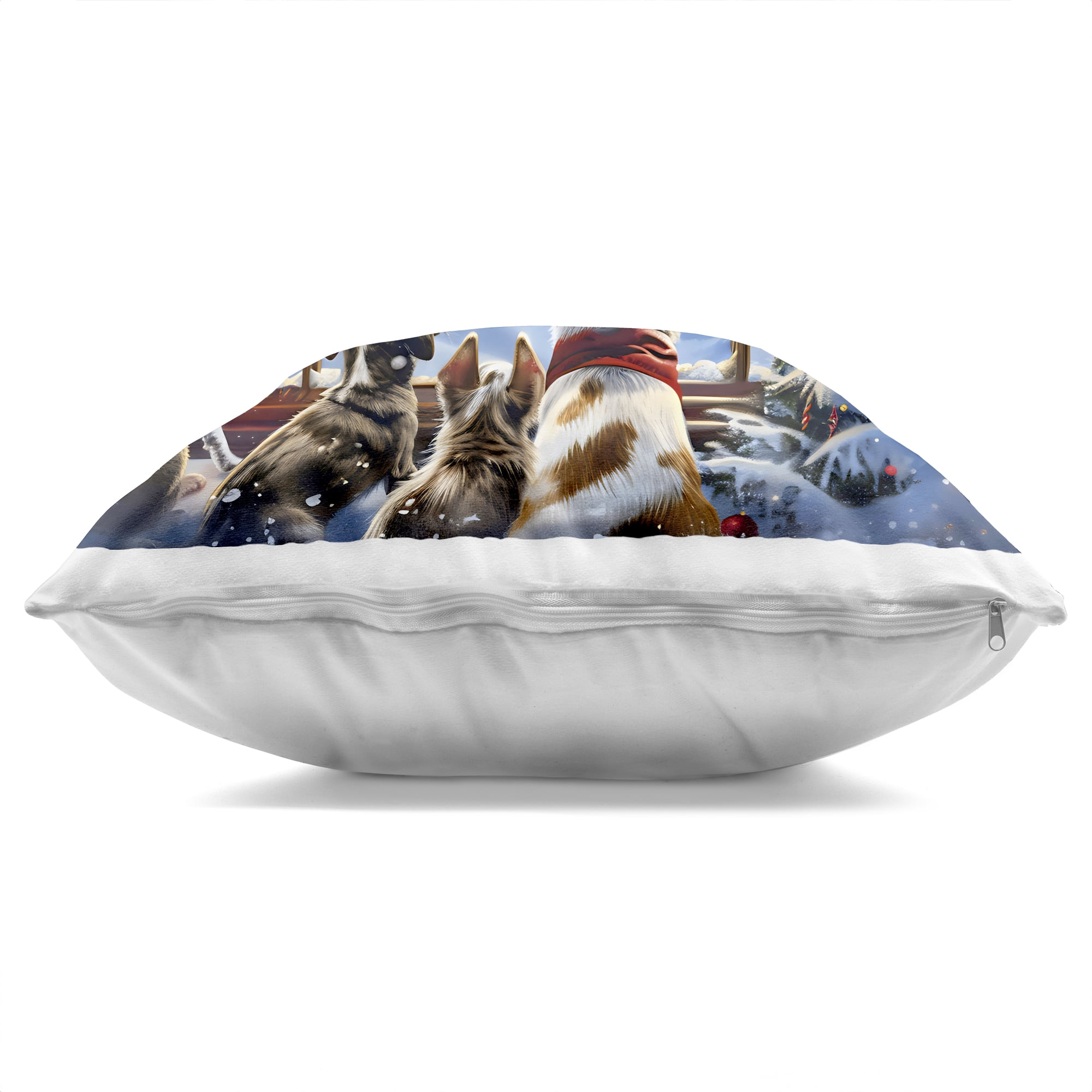 Stupell Industries Snowy Christmas View Dogs Decorative Printed Throw Pillow, design by Creative Studio