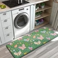 thumbnail image 3 of Cartoon Butterfly Flower Leaf Green Pattern Kitchen Rug Mat,Kitchen Runner Rugs Non Skid Washable,Decorative Kitchen Floor Mats for Kitchen,Sink,Laundry,17"x47.2", 3 of 7