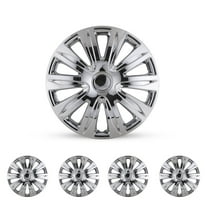 (4 Pack)14 inch Universal Wheel Rim Cover Hubcaps Snap on Car Truck Fit R14 Tire-Chrome
