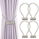thumbnail image 1 of Juego de 4 alzapaños de cortina, alzapaños de cortina magnéticos alzapaños de cortina trenzados magnéticos hebilla para decoración de oficina en el hogar (beige),11 Feliz Sencillez, 1 of 5