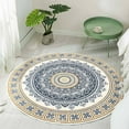 thumbnail image 3 of Round Soft Washable Area Rug – Non-Slip Fluffy Floor Carpet for Living Room, Bedroom, Nursery & Home Office – Digital Print Design, 3 of 5