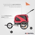 thumbnail image 3 of Remolque R16 para bicicleta 2en1 para mascotas rojo Gospel rojo M, 3 of 10