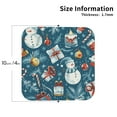 thumbnail image 2 of Honeii Christmas Snowman Gift Print Leather Coaster Set of 4, Ideal for Safeguarding Your Furniture from Drinks Spills and Effortless Cleanup-Square, 2 of 6