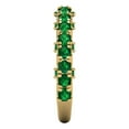 thumbnail image 4 of 3.13 ctw Wedding Band for Women - 14K Yellow Gold Simulated Emerald Stackable Eternity Ring, 4 of 6