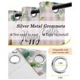 thumbnail image 6 of Easter Blackout Curtains 45 Inches Long, Spring Watercolor Bunny Eggs Flower Leaf Pink Plaid Thermal Insulated Black Out Curtains, Small Darkening Window Curtain for Cafe Bedroom 42"x45" 2 Panels, 6 of 9