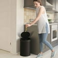 thumbnail image 4 of iTouchless Stainless Steel Sensor Trash Can w/AbsorbX Odor Control Black 8 Gal MT08RB, 4 of 7