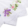 thumbnail image 4 of 18 Ladies Cotton Handkerchiefs Flower Embroidered with Lace Colored Handkerchiefs for Women, 4 of 7