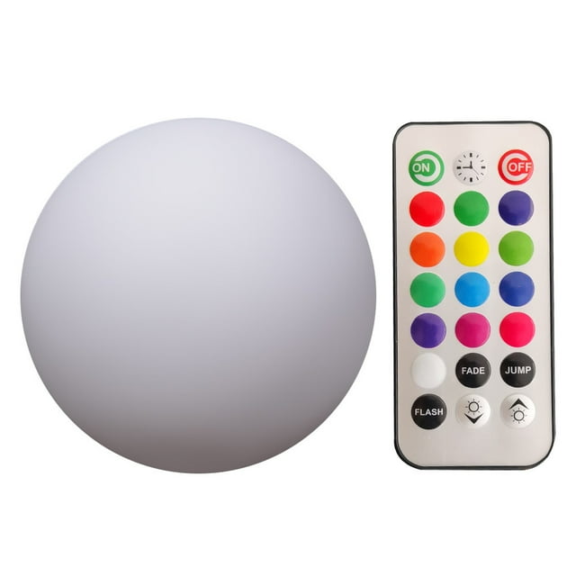 EGNMCR LED Beach Ball Pool Toy with Remote Control Pool Game Night Lighting Inflatable glow ball
