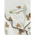 thumbnail image 6 of Kids Toddler Girl Boy Two Piece Pajamas Set 1Y 2Y 3Y 4Y 5Y 6Y Button Down Pajama Shirt Top Pants Shorts Bear Sleepwear Pjs Set, 6 of 9