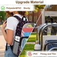 thumbnail image 5 of Xoenoiee Axolotl Guitar Music Note Print Backpack for Kids Girls PVC Transparent Clear Bookbag with Adjustable Straps, Large Capacity See Through School Bag for Preschool Elementary Kindergarten, 5 of 7