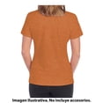 thumbnail image 3 of Playera Fruit of the Loom para Mujer, Manga Corta Cuello V, Anaranjado, Talla M, 3 of 4